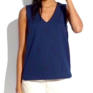 Madewell Ponte Nightshine top size M